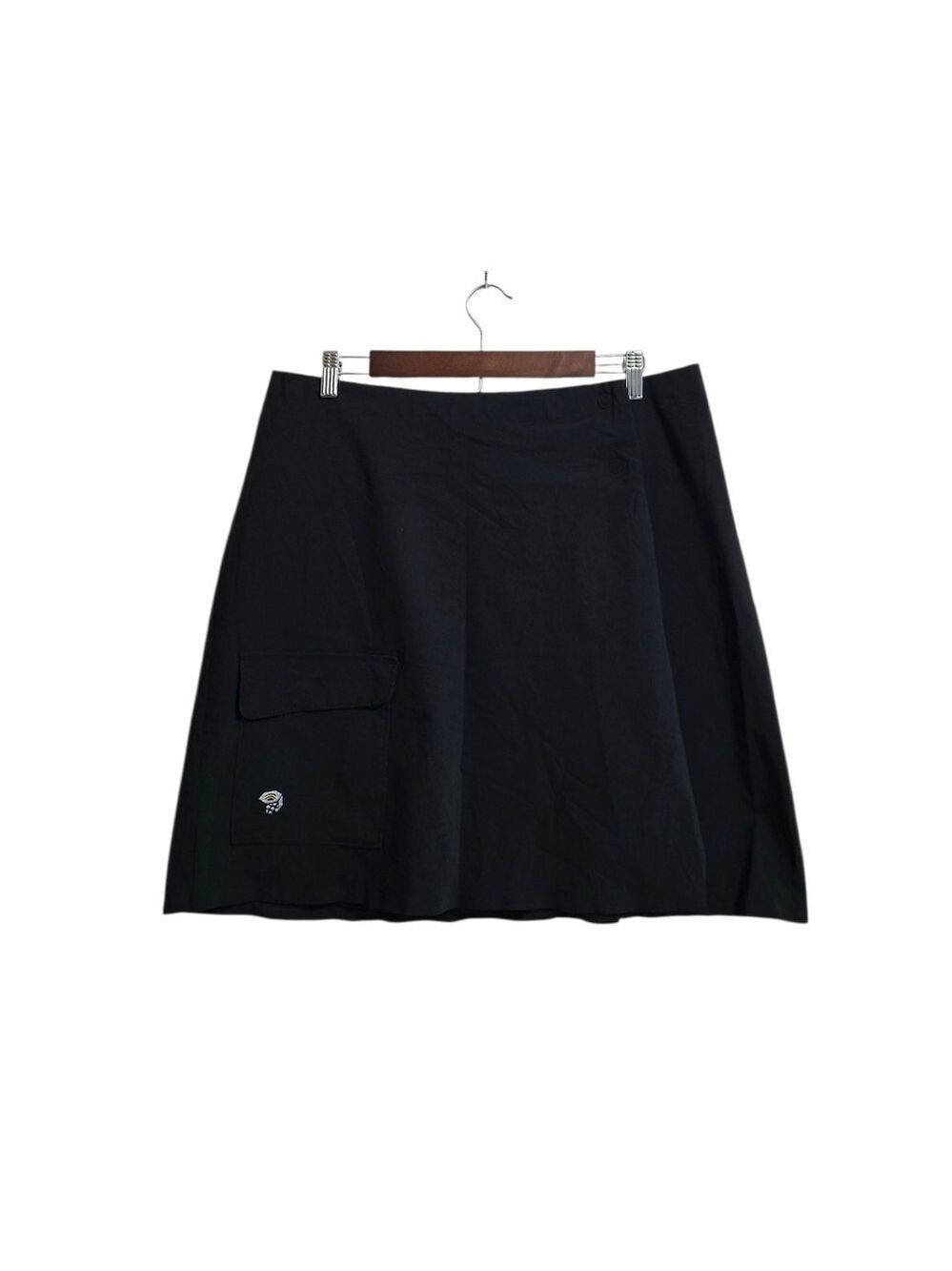 Mountain Hardwear Faux Wrap Knee Length Skirt In Black Sz L